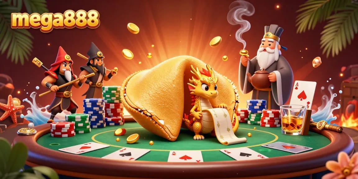 Experience the thrills of mega888 with exclusive game visuals and stunning 3D illustration.