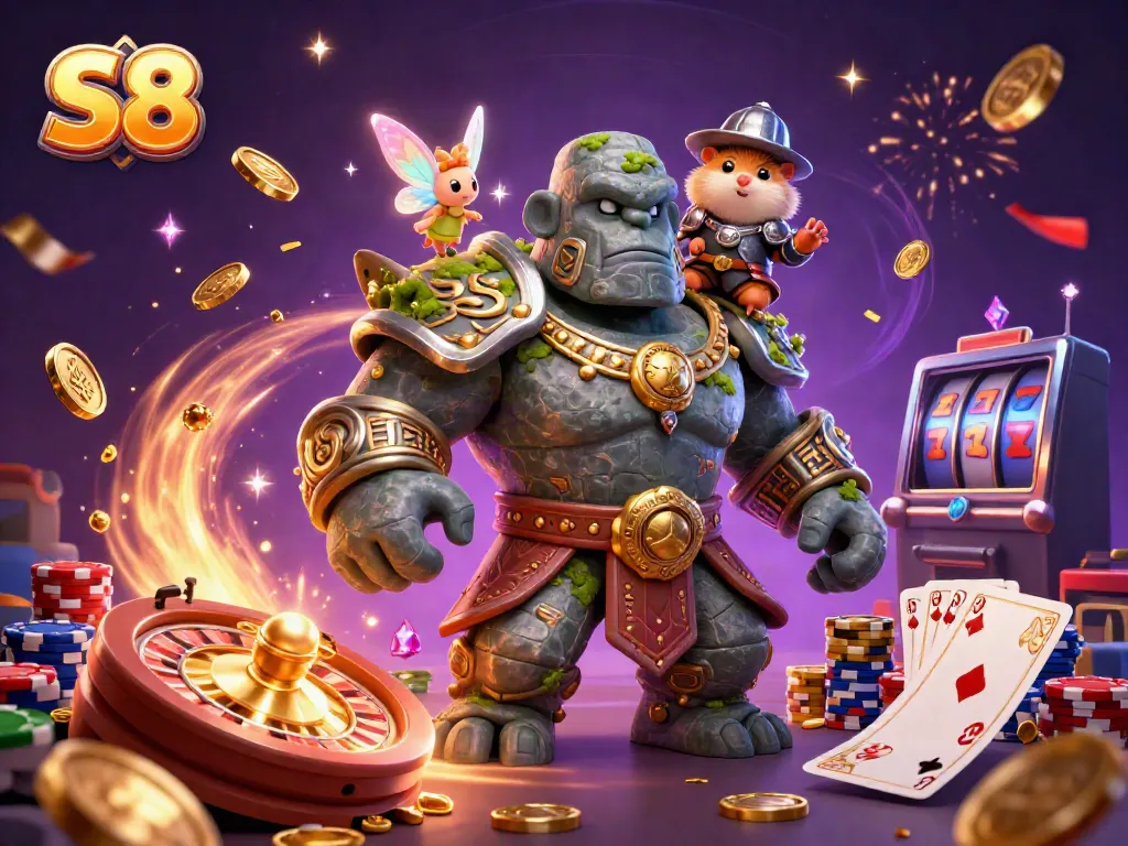 Experience the thrill of casino gaming with S8: a scene of excitement and captivating characters.