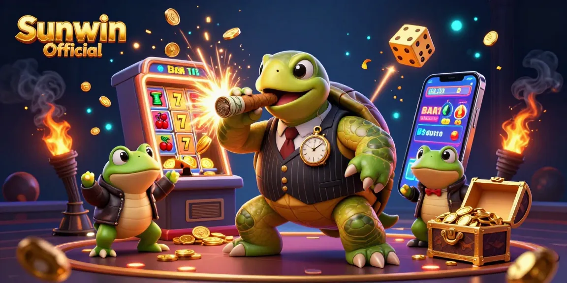 Experience thrilling jackpots with Sunwin Official's vibrant casino scene featuring unique characters and dynamic game elements.