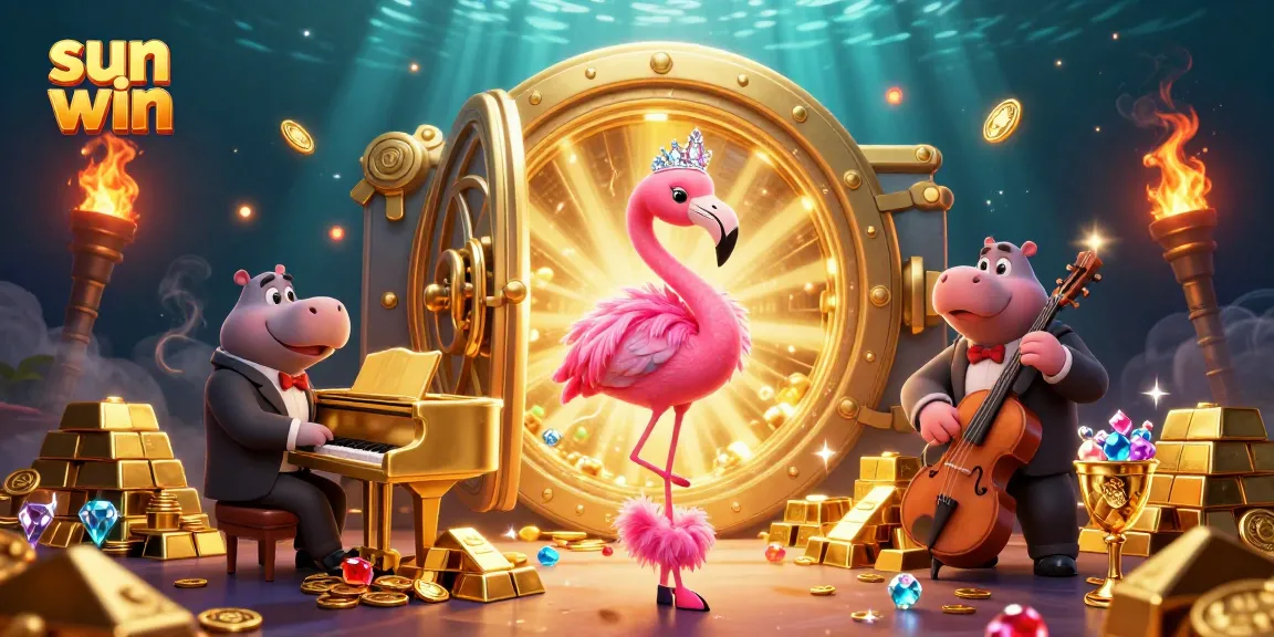 Play with sun win at a vibrant casino filled with golden treasures and lively characters.