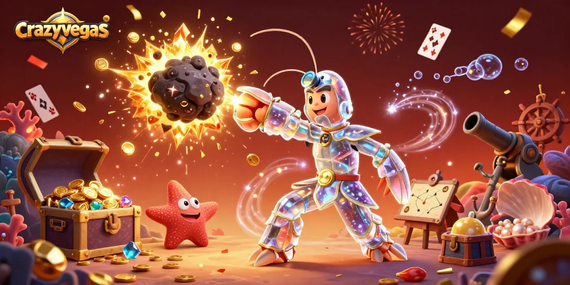 Experience thrilling wins at crazyvegas when a galactic samurai mantis shrimp breaks an asteroid for gems and coins.