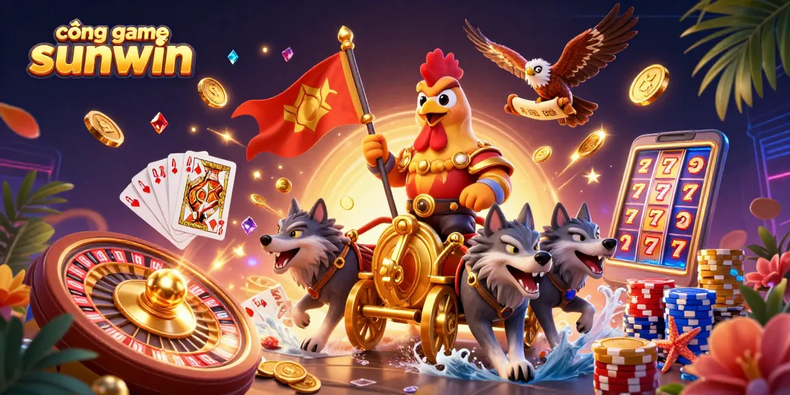 Engage with the thrilling cổng game sunwin featuring dynamic gaming characters and elements in a vibrant casino atmosphere.